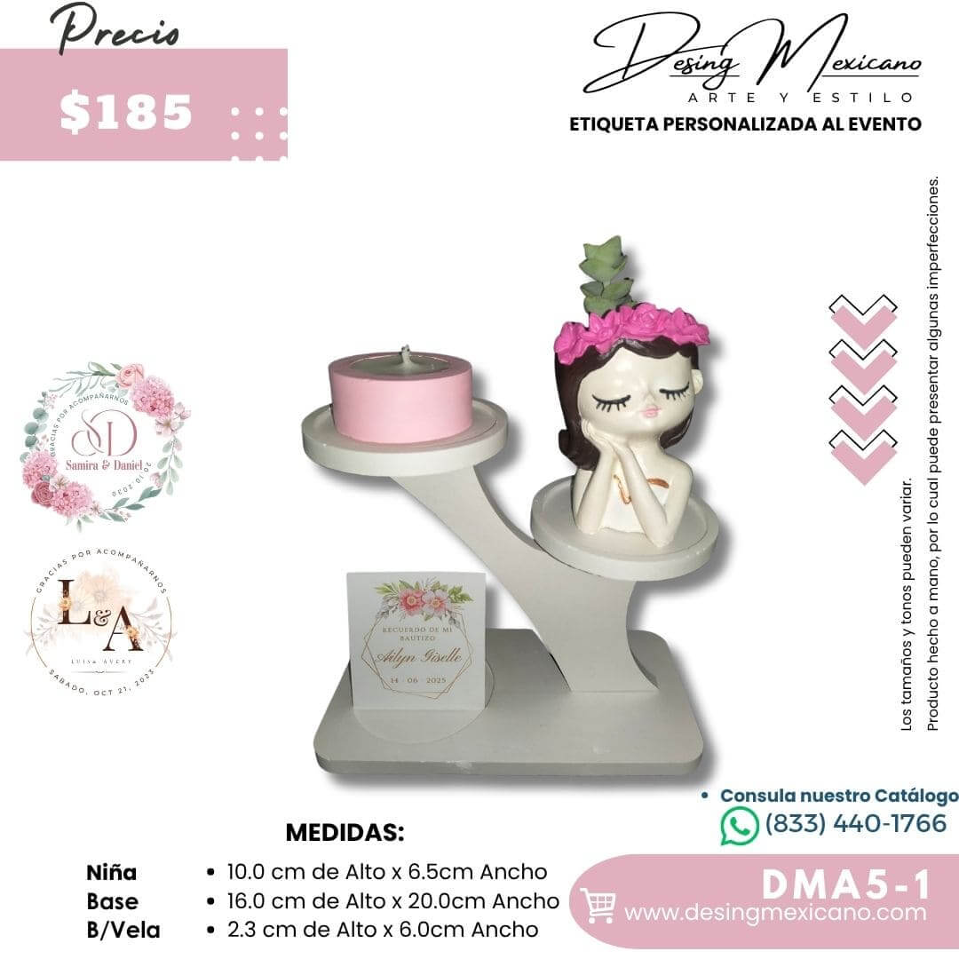 Soñadora con base y vela