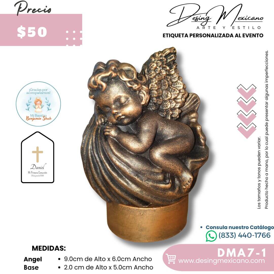Angel con base Dorado